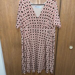 Short Sleeve Patterned Dress